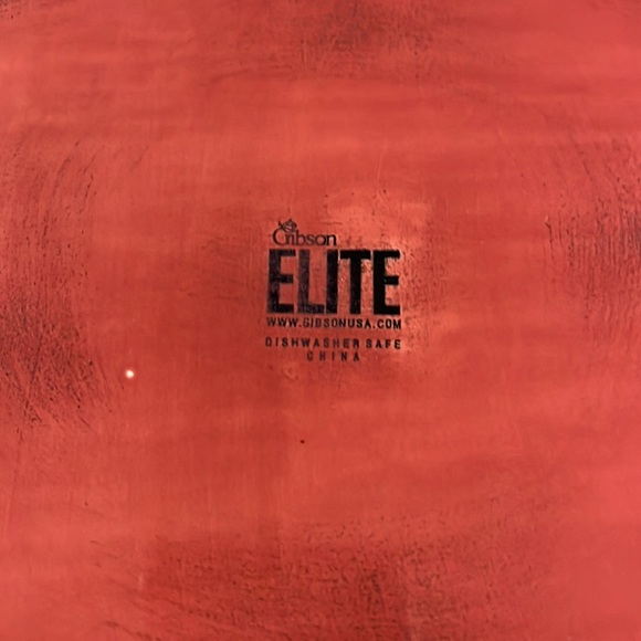 "ELITE"  Square Serving Platter / Charger "RHAPSODY - Salmon" by Gibson - Picture 7 of 7